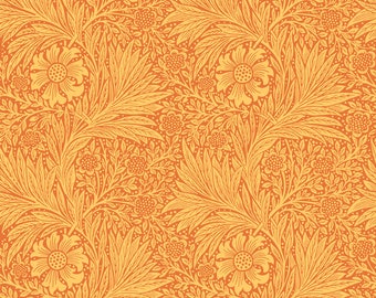 William Morris, BUTTERMERE, Marigold, PWWM006-Sunshine, Free Spirit Fabrics, Quilt Fabric, The Original Morris & Co, Fabric By The Yard