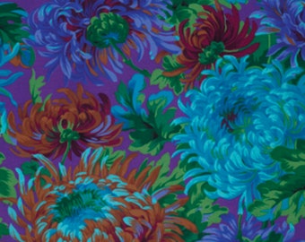 Kaffe Shaggy Blue PWPJ072, Kaffe Fassett Fabric, Philip Jacobs, Quilting, Quilt Fabric, Turquoise, Cotton, Free Spirit, Fabric By The Yard