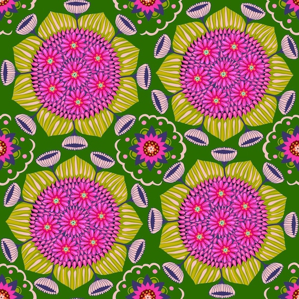 Anna Maria Horner, BRAVE, Surprise, Surreal, Floral Fabric, Cotton Fabric, Quilt Fabric, Quilting, Fabric By the Yard