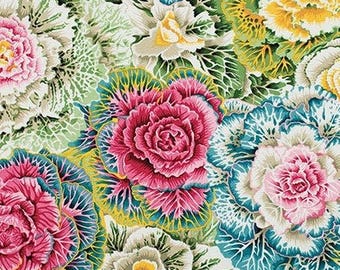 Kaffe Fassett Brassica - Pastel, Cotton Quilting Fabric By The Half Yard