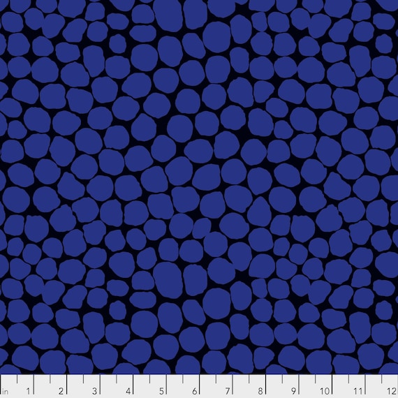 JUMBLE Blue PWBM053, Kaffe Fassett Fabric, Brandon Mably, Quilt Fabric, Quilting Fabric, Cotton Fabric, Royal Blue, Fabric By The Half Yard