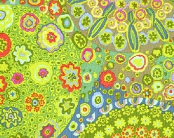 Kaffe Fassett Millefiore Green Fabric, Cotton Fabric By the Yard