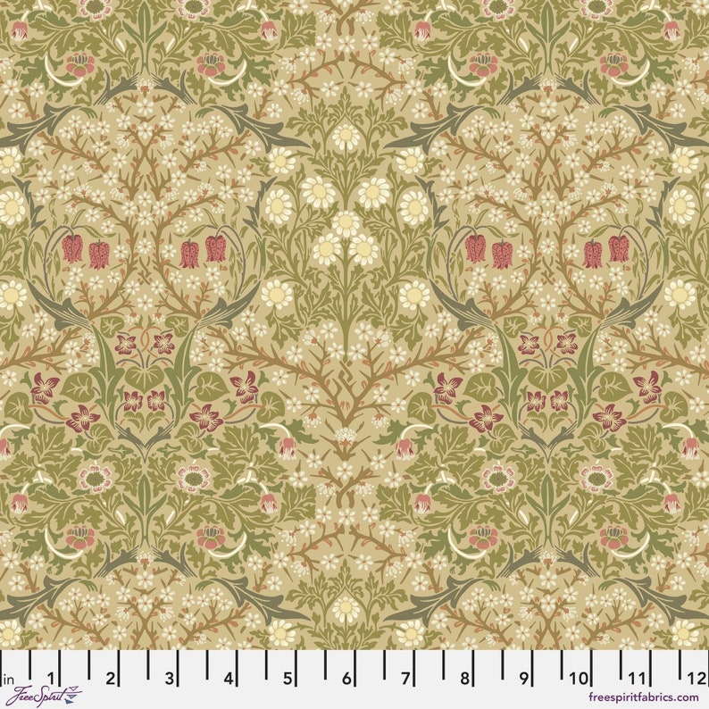 Blackthorn Gold PWWM055 William Morris Free Spirit Fabrics Etsy
