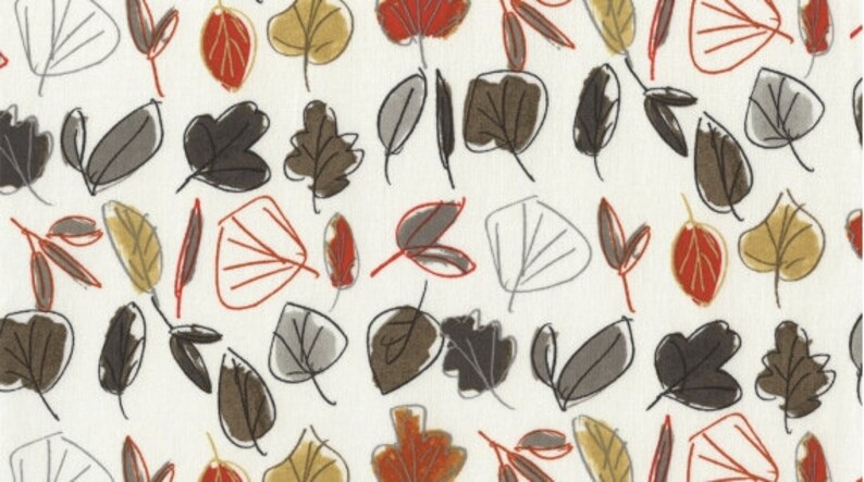 330 Bone Leaves Fabric by Dear Stella 100/% cotton fat quarters