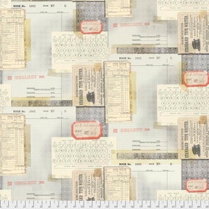 Tim Holtz - Typewriter, Elements, FOUNDATIONS, PWTH095-Multi, Quilt Fabric, Cotton Fabric, Quilting Fabric, Fabric By The Yard