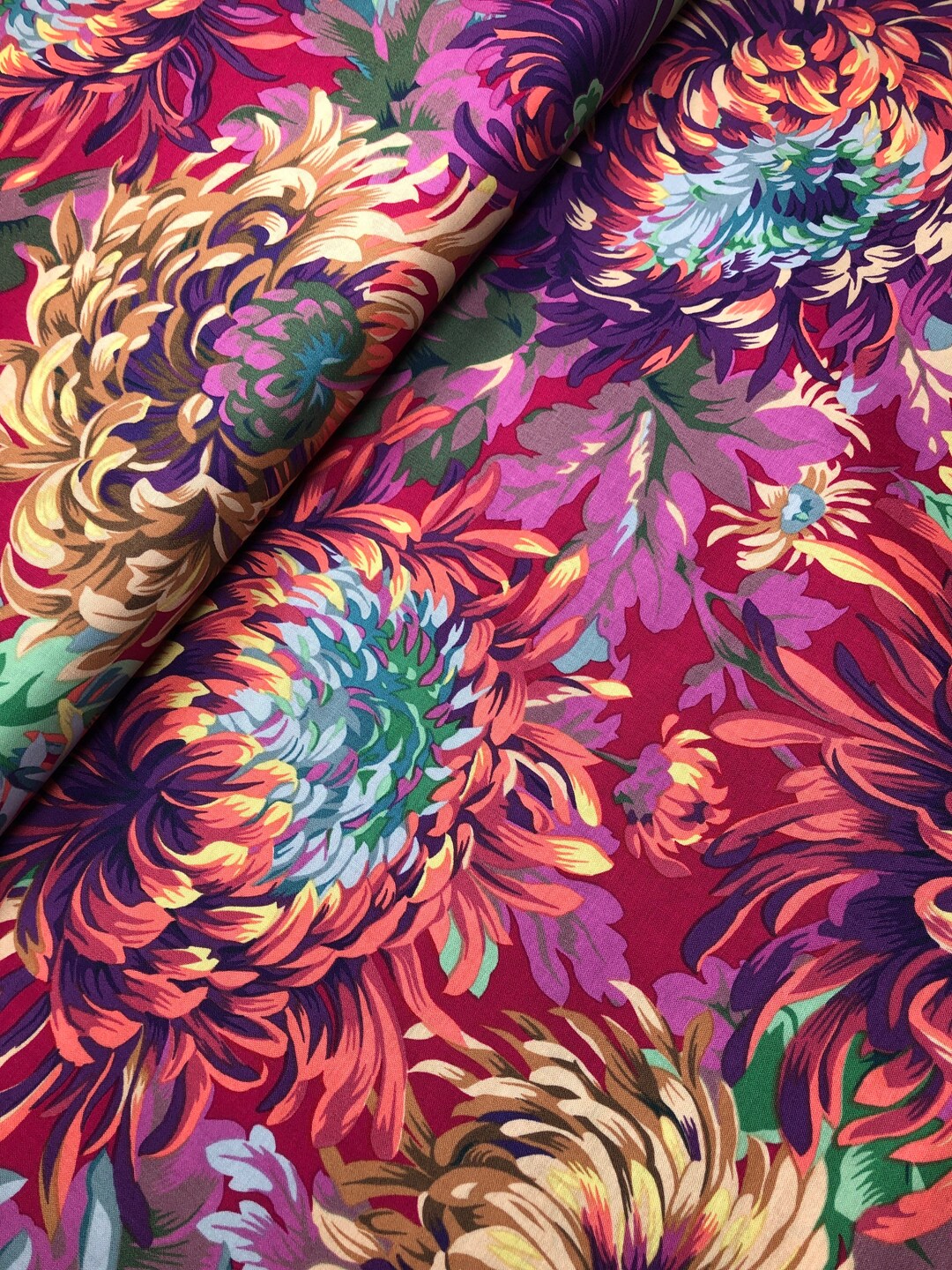 Kaffe Shaggy Wine PWPJ072 Kaffe Fassett Fabric Philip - Etsy