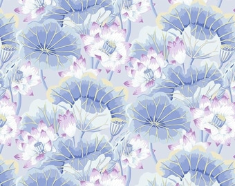 Kaffe Fassett Lake Blossoms Fabric: Free Spirit Cotton Quilt Fabric