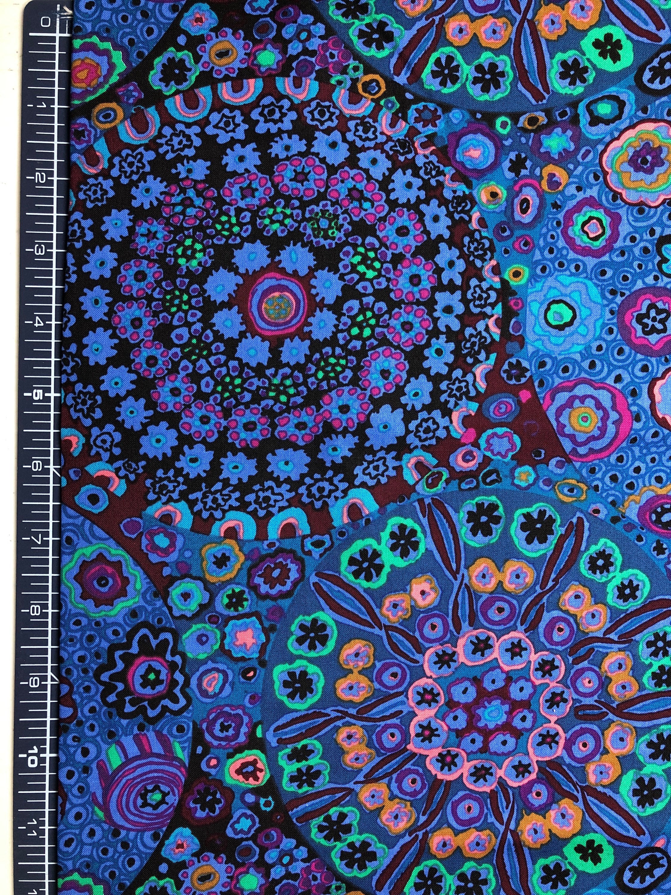 Millefiore in BLUE PWGP092, Kaffe Fassett Fabric, Free