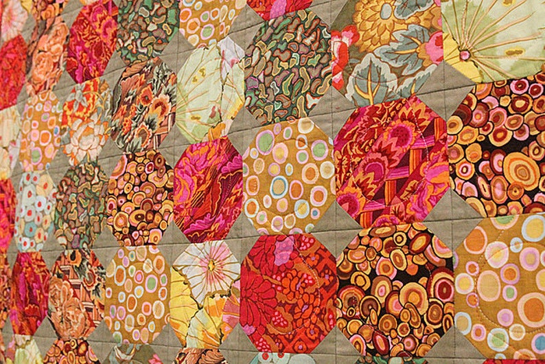 Brassica in Orange PWPJ051 Kaffe Fassett Fabric Quilt Etsy