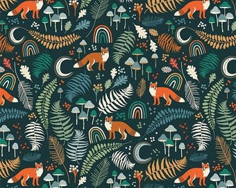 WILD UNDERBRUSH Timberline, Art Gallery Fabrics, Woodland Fox Cotton Fabric