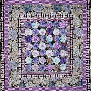 Brocade Peony Grey PWJP062, Kaffe Fassett Fabric, Philip Jacobs, Purple Fabric, Quilting, Quilt Fabric, Cotton Fabric, Fabric By the Yard image 4