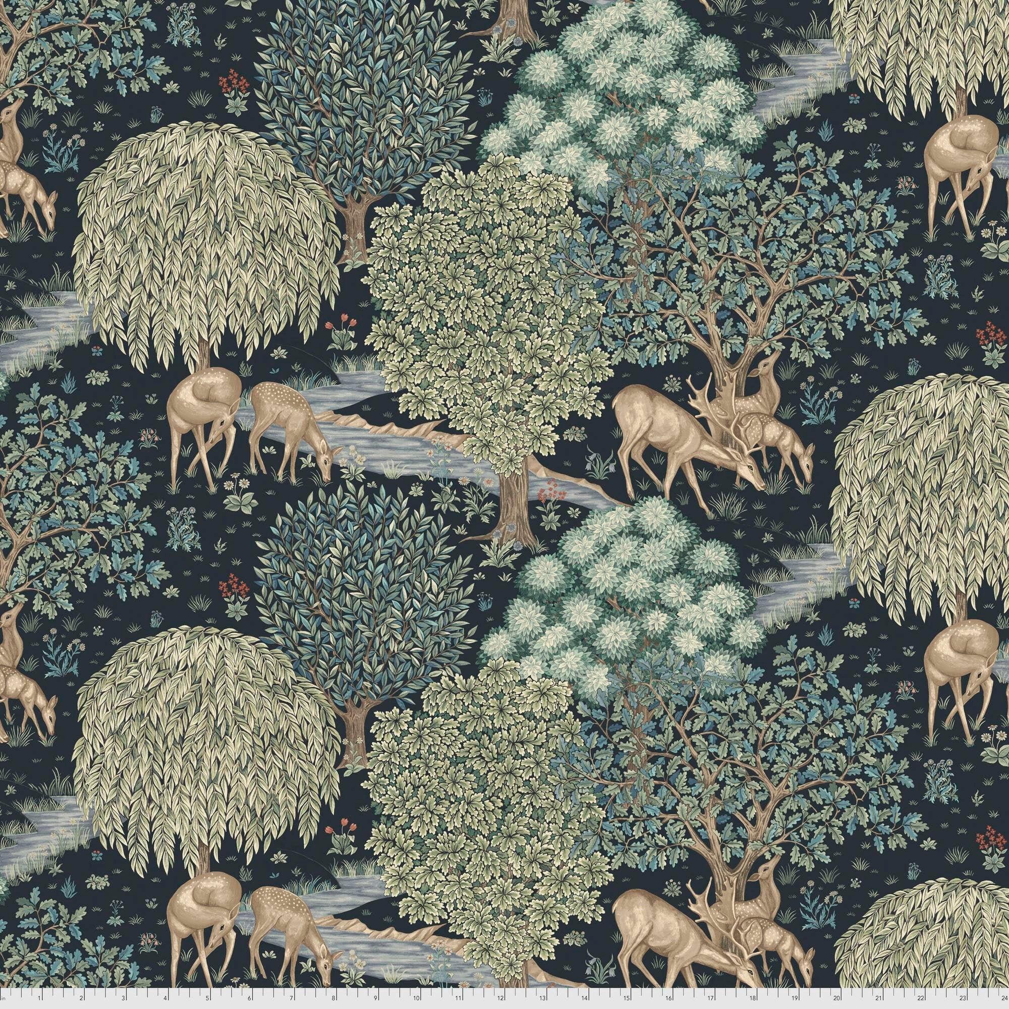 The Brook, PWWM051-Indigo, Free Spirit Fabrics Quilt Fabric, Cotton Fabric, Fabric By The Half Yard