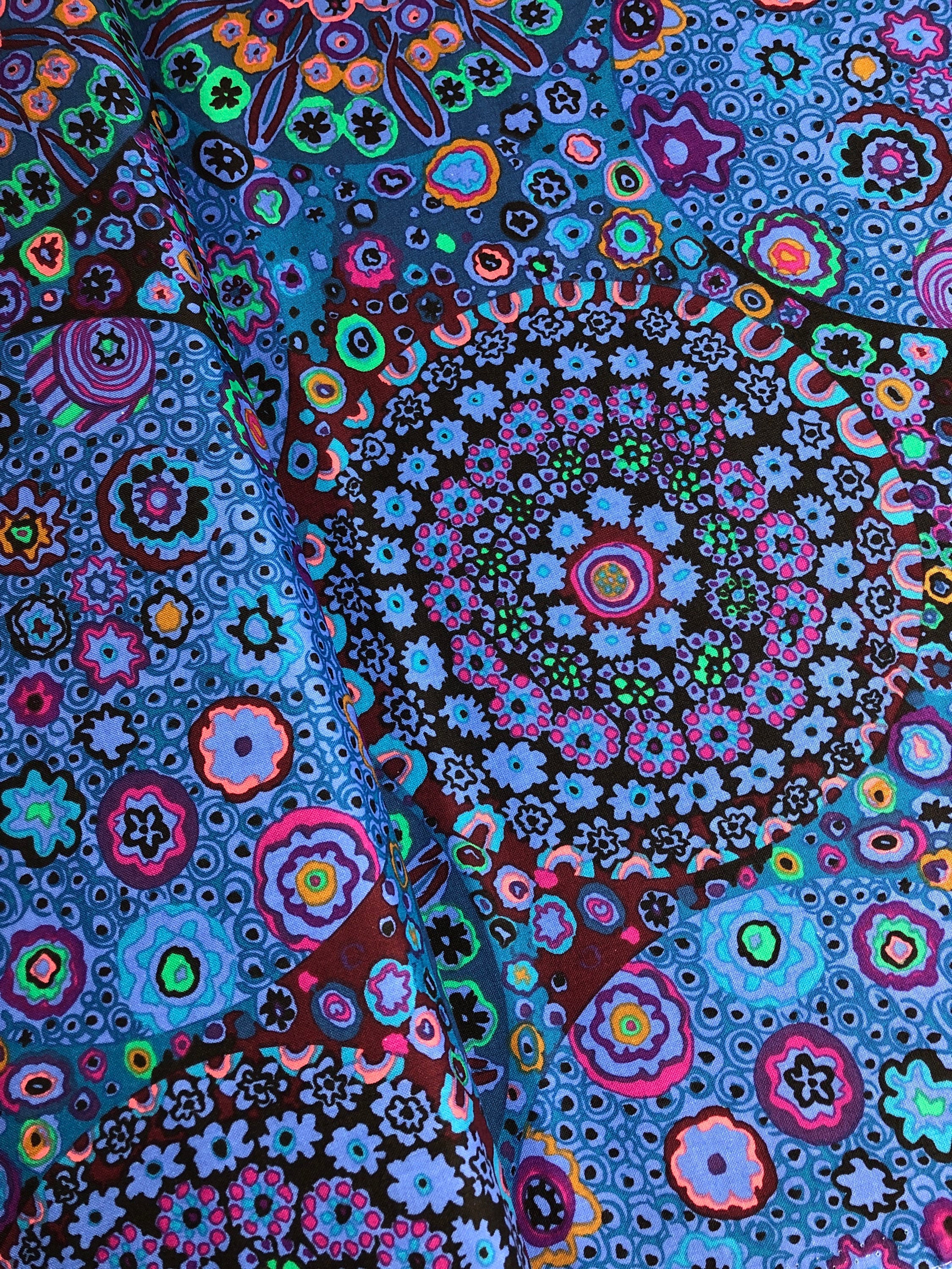 Millefiore in BLUE PWGP092, Kaffe Fassett Fabric, Free
