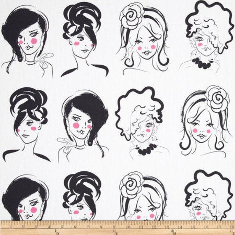 Art Gallery Fabrics CHERIE Cotton Fabric By The Yard Quilt Shabby Chic Belles Parisiennes CHE-8809 Parisian Women Frances Newcombe