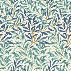 Cotton Quilt Fabric: Willow Boughs Mint by William Morris