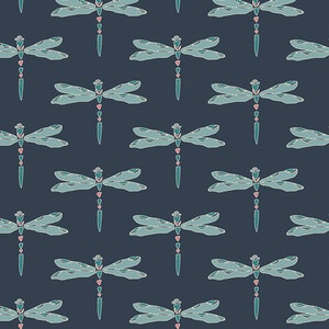 Nox Iridescence Dim NTF-67905, NIGHTFALL, Maureen Cracknell, Art Gallery Fabrics, Quilt Fabric, Cotton Fabric, Dragonfly, Fabric By The Yard