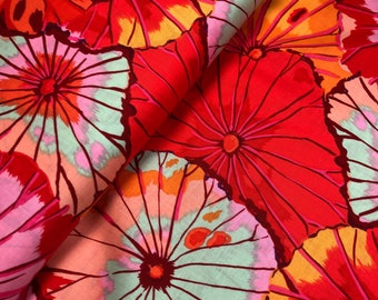 Lotus Leaf Citrus PWGP029, Kaffe Fassett Fabric, Quilt Fabric, Cotton Fabric, Quilting, Tropical Fabric, Fabric By The Half Yard