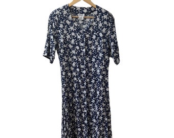 1990s Vintage Ditsy Floral Dress, 90s floral grunge dress, micro floral dress, phoebe buffay dress, elaine benes dress