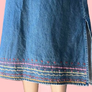 90s Style Denim Pinafore Dress main image 1