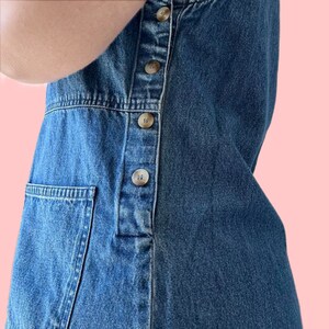 90s Style Denim Pinafore Dress