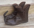 Handcrafted Curved Toe Leather Boots: Medieval Jester Costume Shoes. product logo