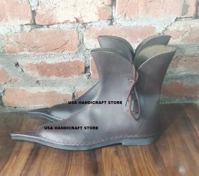 Handmade Leather Elf Boots: Medieval LARP Cosplay Shoes. - Etsy