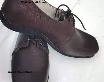 Handmade Leather Derby Style Shoes Minimalist Formal Footwear.