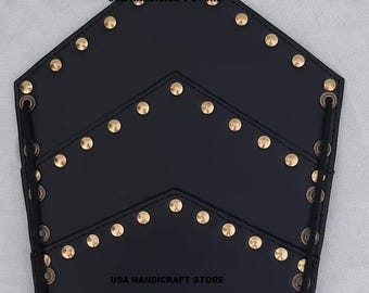Handmade Studded Leather Bracer: Medieval Arm Armor Gauntlet.