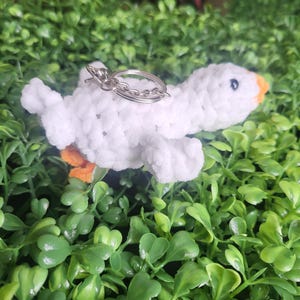 Crochet Goose Keychain