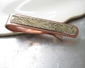 Gift for Him Tie Bar - Vintage Tin and Copper - For Groomsmen-For Grads