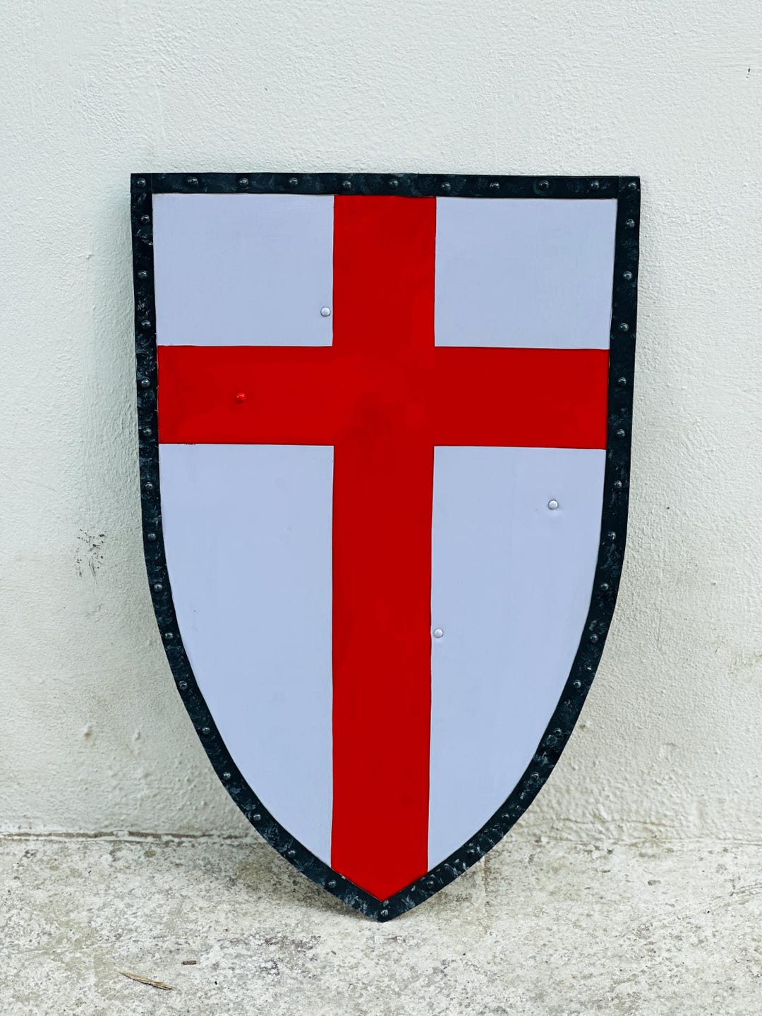 Medieval Crusader Steel Shield: Red Cross Knight Cosplay - [size] - Etsy