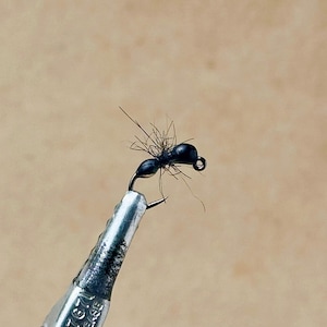 Three (3) Sunken Ant Jig Nymph Flies - Fly Fishing Euro Nymph Jigs