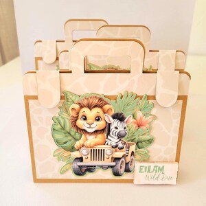 Safari Coloring Suitcase, Kids Birthday Party Activity, Personalized Favor Bag image 9