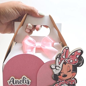 Minnie Mouse Goodie Boxes, Minnie Gable Box, Minnie Party Decorations, Minnie Mouse Favor Box, Minnie Theme Kids Party Favors. image 8