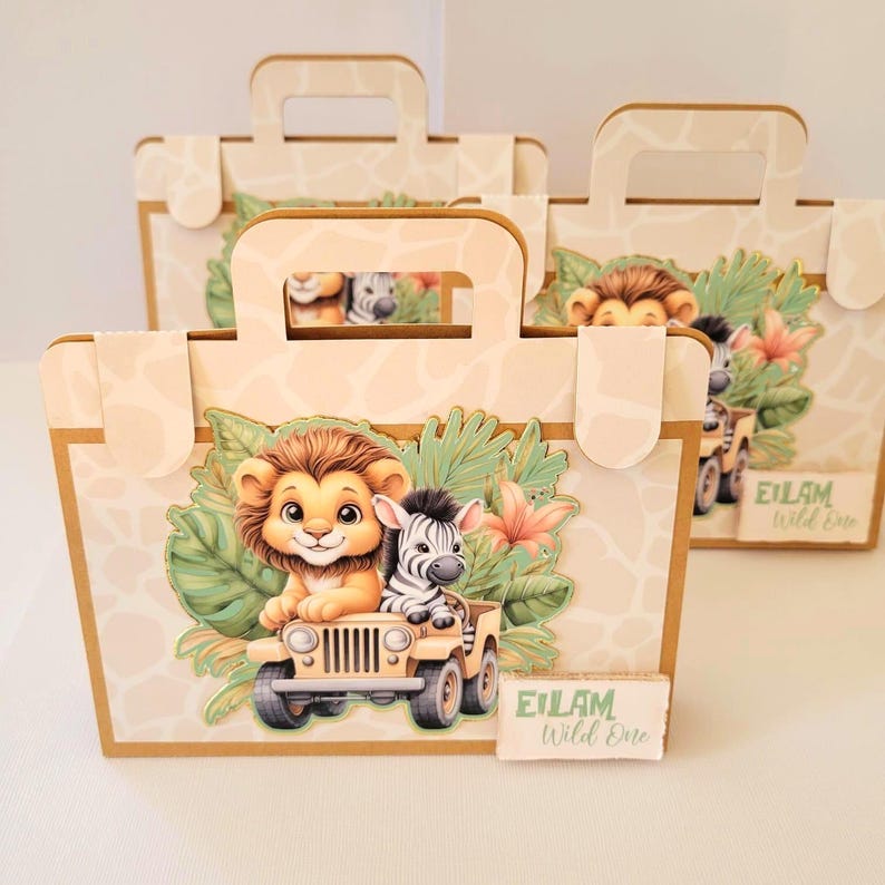 Safari Coloring Suitcase, Kids Birthday Party Activity, Personalized Favor Bag image 5