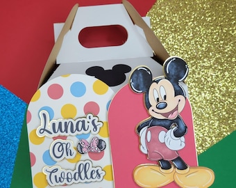 Personalized Mickey Mouse Birthday Favor Box