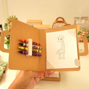 Safari Coloring Suitcase, Kids Birthday Party Activity, Personalized Favor Bag image 4