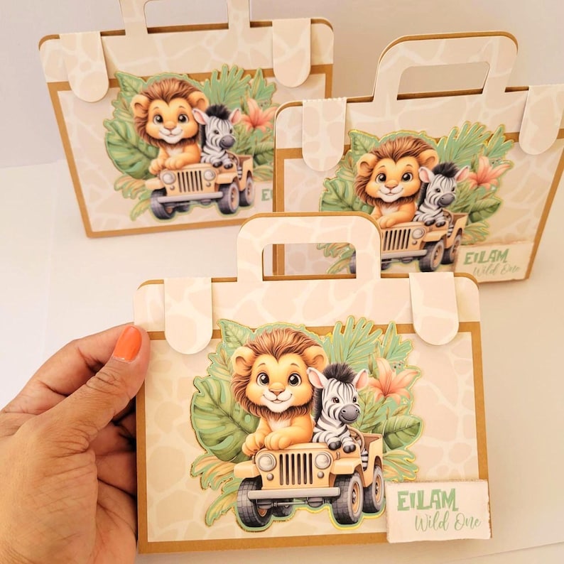 Safari Coloring Suitcase, Kids Birthday Party Activity, Personalized Favor Bag image 7