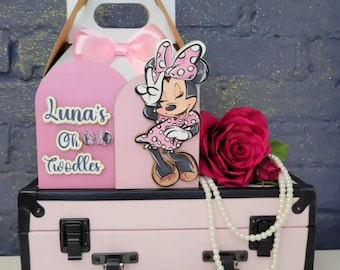 Cajas de regalos de Minnie Mouse, caja de Minnie Gable, decoraciones para fiestas de Minnie, caja de regalos de Minnie Mouse, regalos para fiestas infantiles con temática de Minnie.