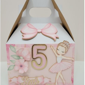 Ballerina Favor Boxes, Ballerina Theme Party, Ballerina Birthday Party, Ballerina Party, Ballerina Treat Boxes, Ballerina Party Decorations.