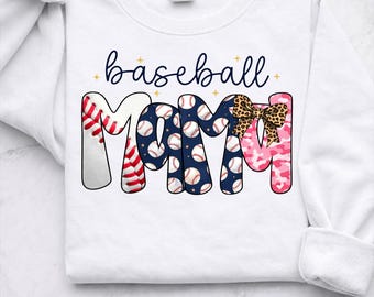 Baseball Mama PNG | Game Day Mom Retro Baseball Design | Sports Mom Sublimation