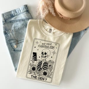 Comfort Colors® Tarot Card Shirt, Geny Tarot Card Shirt, Tarot Death T-Shirt, Witchy Shirt, Skeleton Tarot T-shirt, Halloween Tarot Shirt