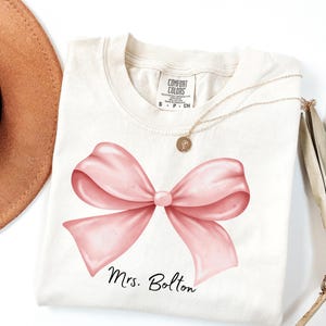 Personalized Back to School Teacher T  Shirt Retro Teacher Coquette Pencil Bow Tee, First Day of School Teacher Gift, Teacher Matching Tees