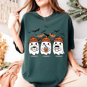 Halloween Ghost Comfort Colors Shirt, Cute Ghost Shirt, Womens Halloween Shirt, Cute Fall Shirt, Spooky Season Shirt, Gift For Halloween