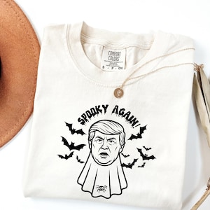 Comfort Colors Trump Halloween Shirt, Make Halloween Spooky Again Ghost Tee, Funny Political Gift, Goth Holiday