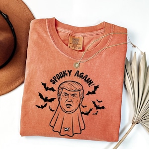 Comfort Colors Trump Halloween Shirt, Make Halloween Spooky Again Ghost Tee, Funny Political Gift, Goth Holiday