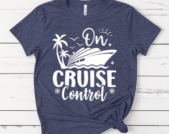 On Cruise Control Tee, Summer Vacation Tee, Family Matching Tee, Cruise Vibes Shirt, Family Vibes Tee, Summer Holiday Tee, Retro Summer Tee