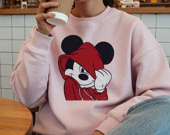 Disney Vintage Micky Maus Sweatshirt, Vintage Disney Micky Maus Hoodie, Disneyworld Urlaub Urlaub Sweatshirt, Disney Retro Pullover