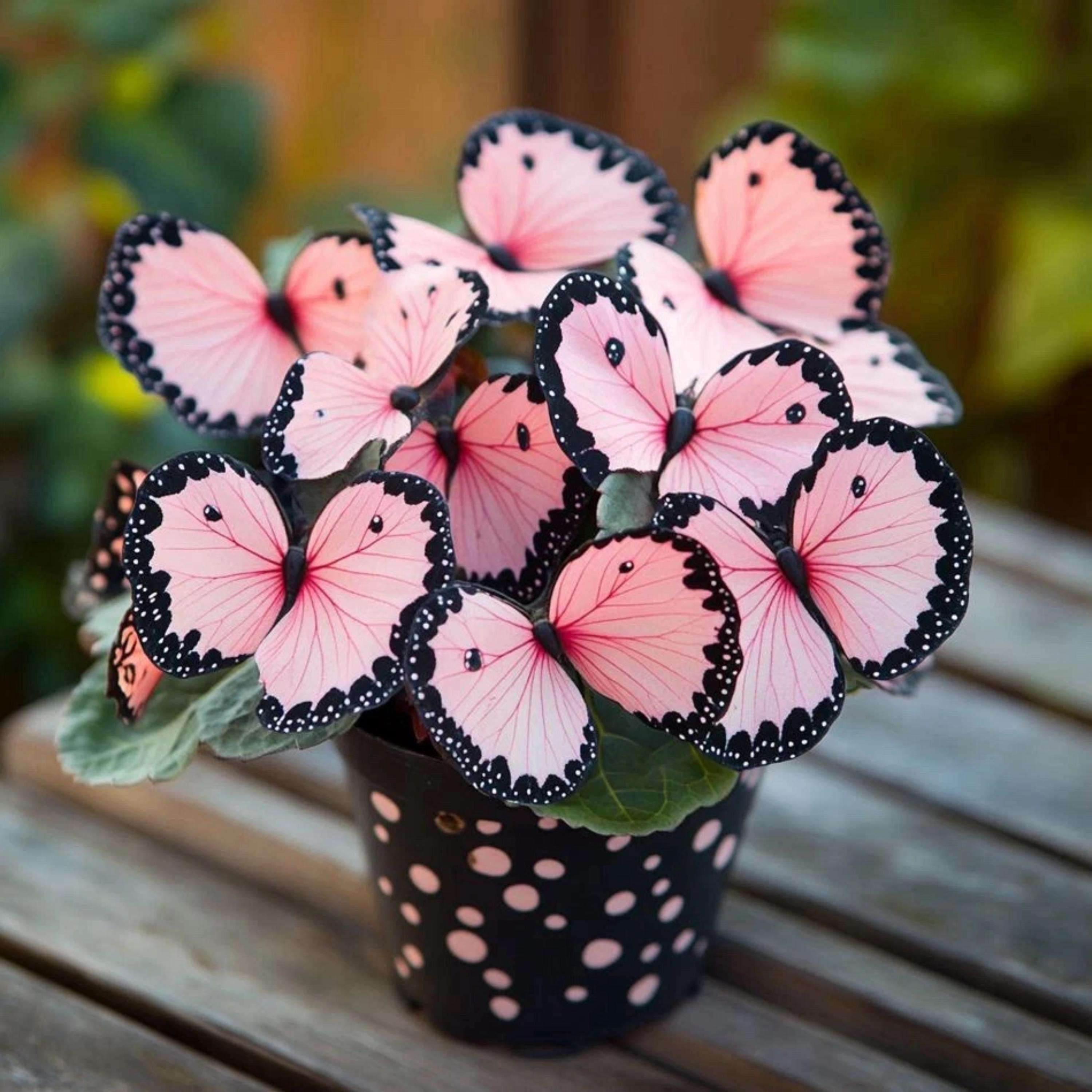 Sementes de Begônia Borboleta ao Luar | Flores Rosa | Floração na Primavera | Atrai Borboletas | Planta em Vaso | Vendedor nos EUA