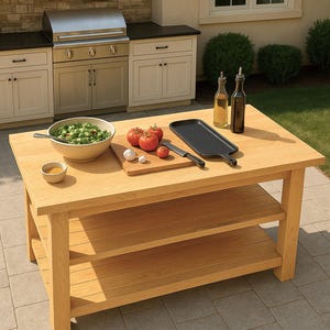 DIY Patio Kitchen island Plan , Outdoor furniture, Open Kitchen Storage plan, Garden wood Plans PDF Files